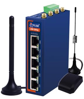 PUSR Router cellulare industriale doppio di Qualcomm 5*Ethernet+RS232+RS485 4G LTE Router SIM Card Modem WiFi Router USR-G806p