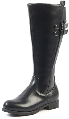 OHC – Modèle BANANA – Bottes pour femmes à coupe large, mollets XL – Talon de 3 cm – Fermeture sur toute la longueur