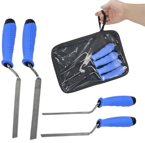 Cazzuola per fughe | 4 pezzi in acciaio | Attrezzo ergonomico per fughe per stuccatura ristrutturazione casa cantiere