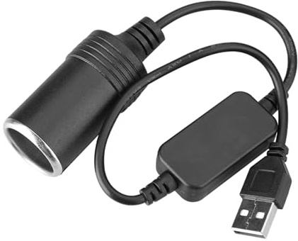 KAHDGSS 5V USB a Male to 12V Car Cigarettes Lighters Socket Female Converters Extension Cable Adapter Cord for Outdoor Camping USB Male to Cigarettes Socket