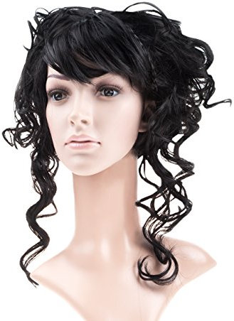 Perruque nobles Lina femmes noires haute coiffure Carnaval baroque