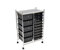 Oypla 15 Drawer Storage Mobile Makeup Salon Trolley Portable Storage Organiser