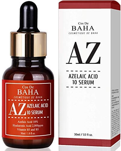 Azelaic Acid 10% Facial Serum with Niacinamide - Fast Rosacea Skin Care Product + Reduce Cystic Acne Scar + Redness Relief Face + Pimple Pigmentation Blackhead, 1 Fl Oz (30ml)