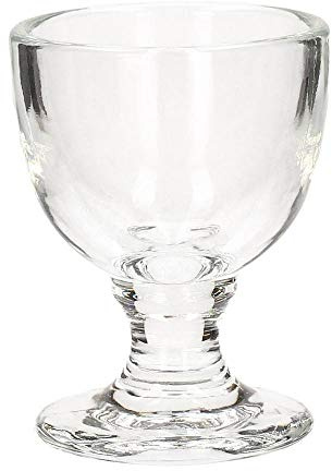 Edwanex Lot de 4 coquetiers en verre transparent