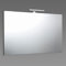 Kiamami Valentina Specchiera 120x70 con bordo filo lucido e lampada cromata