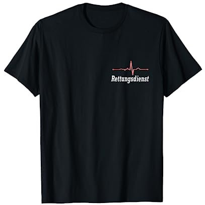 Big Ben's Collection - Rettungsdienst beidseitig Notfallmedizin Sanitäter T-Shirt Schwarz S Unisex-Erwachsene Klassisch Kurzarm