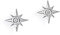 Heartbreaker Windrosen Ohrstecker in Echtsilber rhodiniert/Kollektion Windrose/Maritime kleine Ohrstecker aus 925 Sterlingsilber für Damen/LD WR 22