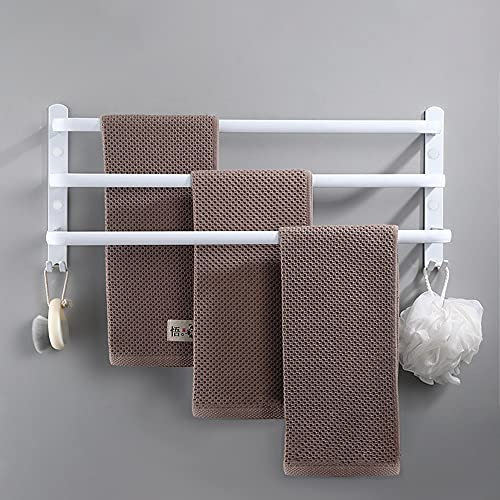 HONPHIER Handtuchhalter Bad 3 Tier Handtuchstange Badezimmer Aluminium Wand-handtuchhalter Handtuchhalter Wandmontage für Badezimmer Küchen Toilette (Weiß, 50CM)