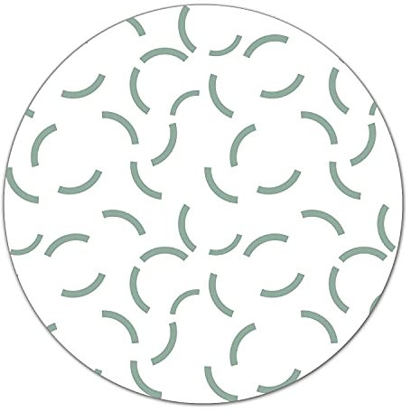 Coloray Glas Schneidebrett 40cm Herdabdeckplatte Servieren von Speisen Spritzschutz Glasabdeckplatte Gehärtetes Glas Induktionsherdabdeckung - Arches geometrisches Halbkreis