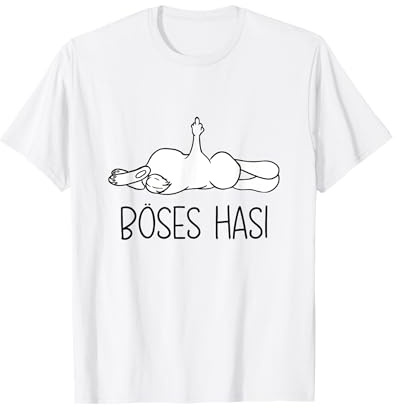 Böser Hase Kaninchen Mittelfinger Böses Hasi T-Shirt