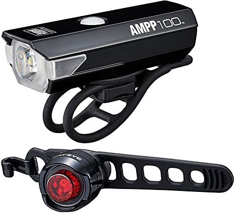 CatEye AMPP 100 / Orb Bike Light Set: Compact set for front and rear illumination