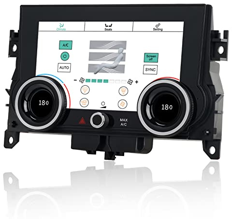MOOKAKA Klimaanlagen Panel kompatibel für Land Rover Range Rover Evoque 2011-2018 Android A/C HD LCD Bildschirm Display mit Großer Knopf Unterstützt Temperatur und Windgeschwindigkeitseinstellung