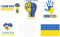 Anshka I Stand with Ukraine Sticker Vinyl Decal, We Support Ukraine Decal, Ukrainian Flag Bumper Sticker, for Car Window Bumper Laptop Window Waterproof Decor (6pcs)