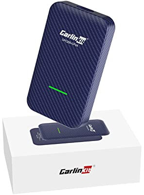 CarlinKit 4.0 Wireless CarPlay/Wireless Android Auto Adapter, für werkseitig verkabeltes CarPlay Auto, neues Upgrade, unterstützt Online Update, Online Message/Navigation/Musik...
