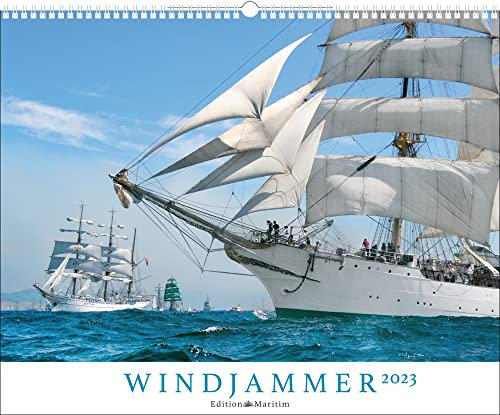 Harenberg Windjammer - Kalender 2023 - Delius-Klasing-Verlag - Edition Maritim - Fotokalender - Wandkalender mit atemberaubenden Aufnahmen von Segelschiffen - 56 cm x 45,5 cm