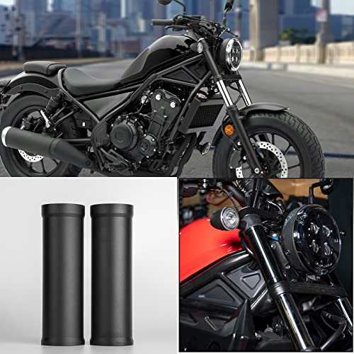 TAZGANTAX Nero Moto Forcella Anteriore Gomma Ghette Stivali Ghette Copri Ammortizzatore Compatibile con Ho-nda Rebel CMX 300 CMX 500 Rebel 250 CMX300 Accessori (Superiore)