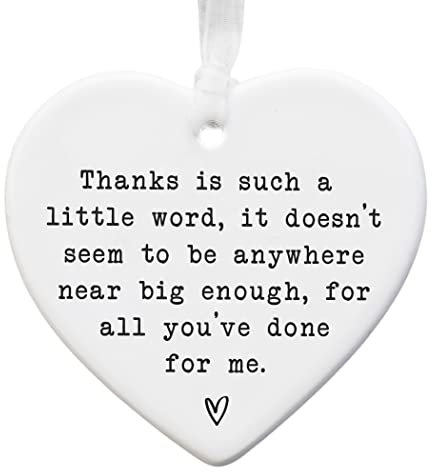 Ceramic Thank You Keepsake Gift Sentimental Gift For Best Friend | Mentor | Family | Female Gift For Her | Friendship Present