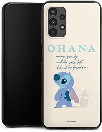 DeinDesign Slim Case extra dünn kompatibel mit Samsung Galaxy A13 4G Silikon Handyhülle schwarz Hülle Lilo & Stitch Offizielles Lizenzprodukt Disney
