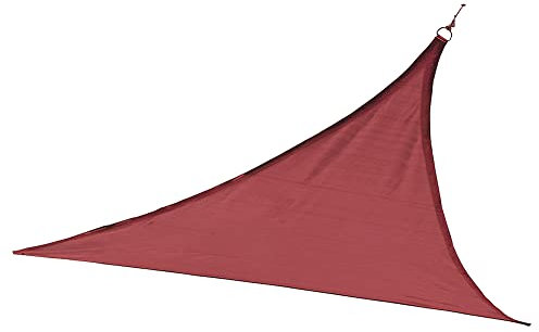 The Secret Home - Toldo Vela Triangular para Exteriores - 3x3 m - Color Granate - Toldo de Sombra Impermeable - Protección UV para Jardín, Terraza, Patio, Exteriores