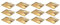 Acan Tradineur - Pack de 12 Bandejas con blonda Rectangular - Especial para Fiestas o Celebraciones - Material reciclable - 22 x 28 cm - Color Oro
