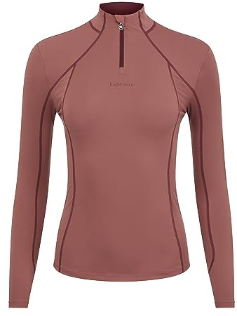 LeMieux Women’s Base Layer Top - Long Sleeve Athletic Thermal Shirts - Equestrian Apparel & Gear for Horseback Riding (Orchid/UK 18)
