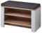 Stella Trading Dijon Schuhbank mit Sitzfläche in Ashgrey, Viking Oak Optik - Moderne Sitzbank mit Stauraum für Flur und Garderobe - 81 x 52 x 38 cm (B/H/T)