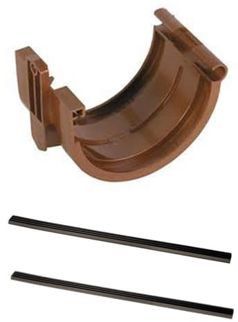 GIUNTO SEMPLICE COMPLETO DI GUARNIZIONI PER GRONDAIA GRONDA DIAM. 125 mm IN PVC COLORE RAME DAKOTA