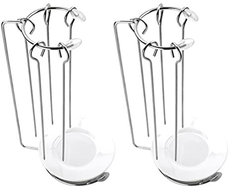 OSKOE Roasting Skewer Holder 2 Sets Stainless Steel Vertical Skewer Barbecue Spike Poultry Hanger Vertical Spit Skewer Stand Barbeque Grilling Rack Meat Spit Stainless Steel Skewer