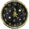 PartyDeco 6 assiettes Nouvel An Noir Or Horloge