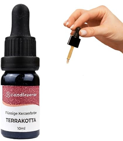 Candleverse Premium Flüssige Kerzenfarbe [Terrakotta] | Hochkonzentrierte Farbe für DIY Kerzenherstellung | 10ml Flasche