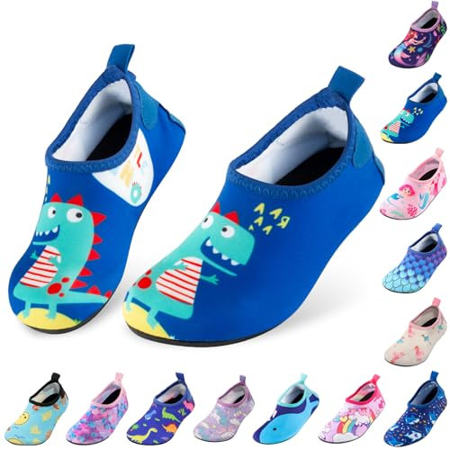OWANVION Kinder Wasserschuhe schnell trocken rutschfest Wasser Haut barfuß Schwimmen Wasserschuhe Kinder Aqua Socken für Strand Pool für Jungen, Mädchen, Kleinkind, Säugling