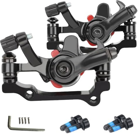 GUOFANG Mechanische Scheibenbremssättel für Fahrräder, Universal-Scheibenbremsen vorne und hinten, verschleißfeste Scheibenbremsen (Schwarz vorher und nachher)