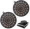 2pcs Induction Cooktop Mat, 9.45 Inch Thermochromic Silicone Fiberglass Scratch Protector Cooktop Protect Mat Reusable Anti-Slip Induction Stove Protective Cover
