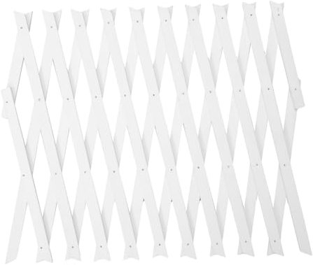 BEBEMOKO Treillis Bois Blanc pour Plantes Grimpantes Panneau Mural Extensible Élégant Support Robuste pour Jardin Intérieur Et Extérieur Panneau Décoratif pour Fleurs Et Clôture Végétale