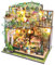 DIY Miniatur Haus Puppenhaus Gewächshaus mit Licht, DIY Mini Holz Haus Modell Set DIY Miniatur Haus Gewächshaus Holz Puppenhaus Miniatur mit Möbeln Bastelset Geburtstag Geschenke für Mädchen