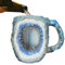 Tazas de cristal de gran calibre, tazas para amantes del té, tazas de café de cristal con asa, tazas de té de cristal decorativas, elegantes tazas de café mineral, tazas de té únicas, taza de calibre