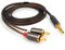 Earmax 6N OCC - Cable equilibrado de 2,5 mm, 4,4 mm, 3,5 mm a 2 RCA, 0,5 m, compatible con teléfono, PC, TV, reproductor de audio, amplificador de potencia