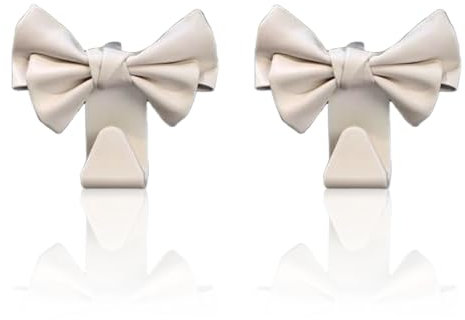 GlamRays Pack of 2 Car Bag Hooks for Car Hooks for Bags and Bags, Cute Bow Car Seat Headrest Hook for Car Bag Hook Hanger