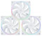 TR-TL-S12RW X3 CPU Fan,Computer Case Cooler Fan, 12cm Desktop Cooling Fan, 4pin PWM Connector PC Fan with ARGB Aperture, 1500RPM Speed PC Cooler Reverse Fan(3 Packs,White)