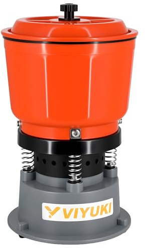 VIYUKI 9LBS Vibratory Tumbler Polishing Machine for Rocks/Metal Parts/Screw