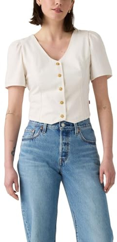 Levi's Women's Moxie Denim Blouse (Also Available in Plus), (New) Another Flurry, X-Large