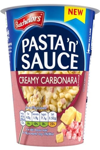 Batchelors Pasta 'n' Sauce Creamy Carbonara Ready Meal Pot, 65 g (Pack of 6)