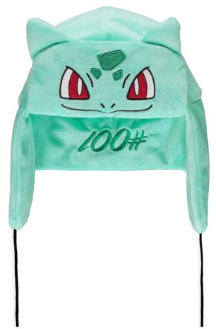 Difuzed Pokemon Bulbasaur 100# Novelty Trapper Hat, Grün (NH323512POK-58)