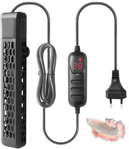 PYPABL 400W Chauffage PTC d'Aquarium avec Contrôleur, Chauffage Numérique pour Aquarium et Bassin à Tortues de 200 à 400L, Chauffage Immergé d'Aquarium avec Couvercle de Protection