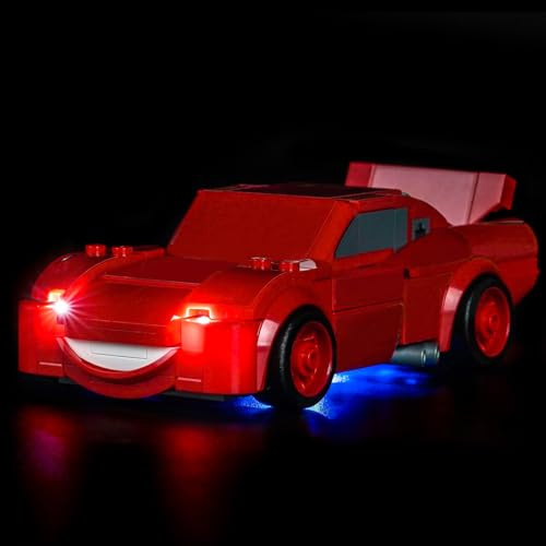 Led Licht Set Kompatibel mit Lego 77255 Lightning McQueen (Kein Modell), Dekorationsbeleuchtungsset Compatible with Lego Lightning McQueen Bausteinen Modell