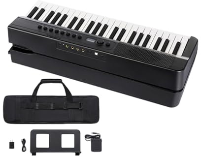 Teclado Electrónico 88 Teclas Plegable Y Portátil Con 128 Tonos Y 128 Ritmos, Altavoces Integrados Y Pedal, Perfect Para Estudiantes, Principiantes Y Adultos(Black)
