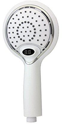 Duschkopf mit LED Beleuchtung Temperaturanzeige digital Handbrause weiß/chrom