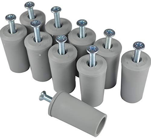Rollladenstopper Anschlagstopper Rolladen, Grau offen, 10 Stück (5 Paar)