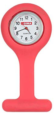GiMa ns881red Uhr für Krankenschwestern, rund, rot
