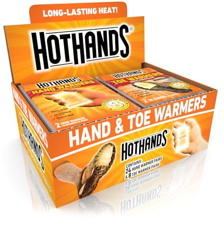 HotHands Unisex-Erwachsene HTWCMB32 24 Handwärmer & 8 Paar Zehenwärmer, grau, 1 Pack
